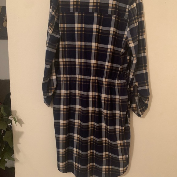 Plaid blue dress - Picture 2 of 4